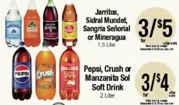 Big Saver Foods Pepsi, Crush or Manzanita Sol Soft Drink offer