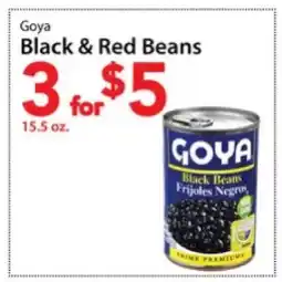Three Guys from Brooklyn Goya Black & Red Beans offer