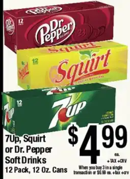 Big Saver Foods 7Up, Squirt or Dr. Pepper Soft Drinks offer