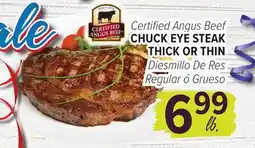 Cermak Fresh Market Certified Angus Beef CHUCK EYE STEAK offer