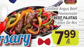 Cermak Fresh Market Certified Angus Beef Homemade BEEF FAJITAS offer