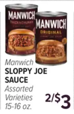 Cermak Fresh Market Manwich SLOPPY JOE SAUCE offer