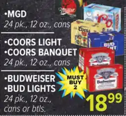 Cermak Fresh Market •MGD •COORS LIGHT •COORS BANQUET •BUDWEISER •BUD LIGHTS offer