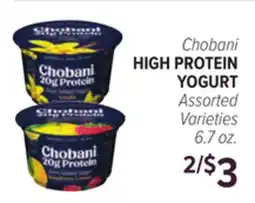 Cermak Fresh Market Chobani HIGH PROTEIN YOGURT offer