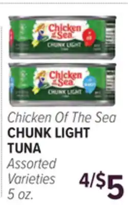 Cermak Fresh Market Chicken Of The Sea CHUNK LIGHT TUNA offer