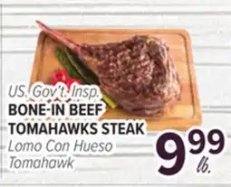 Cermak Fresh Market U.S. Gov't Insp. BONE-IN BEEF TOMAHAWKS STEAK offer