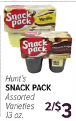 Cermak Fresh Market Hunt's SNACK PACK offer