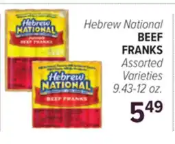 Cermak Fresh Market Hebrew National BEEF FRANKS offer