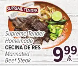 Cermak Fresh Market Supreme Tender Homemade CECINA DE RES Marinated Beef Steak offer