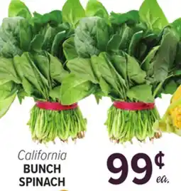 Cermak Fresh Market CALIFORNIA BUNCH SPINACH offer