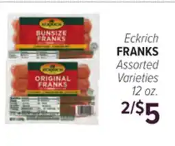 Cermak Fresh Market Eckrich FRANKS offer