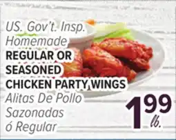 Cermak Fresh Market U.S. Gov't. Insp. Homemade REGULAR OR SEASONED CHICKEN PARTY WINGS offer