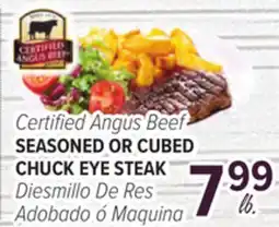 Cermak Fresh Market Certified Angus Beef SEASONED OR CUBED CHUCK EYE STEAK offer