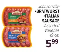 Cermak Fresh Market Johnsonville BRATWURST ITALIAN SAUSAGE offer