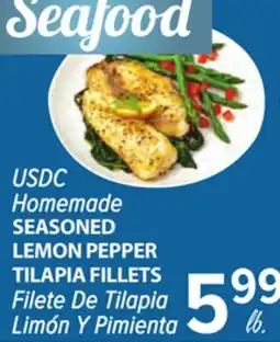 Cermak Fresh Market USDC Homemade SEASONED LEMON PEPPER TILAPIA FILLETS offer