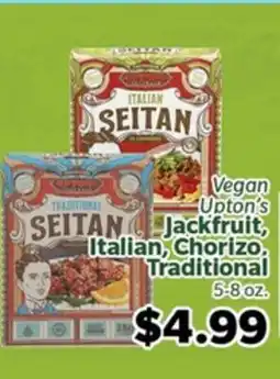 Living Fresh Market Vegan Upton's Jackfruit, Italian, Chorizo, Traditional offer