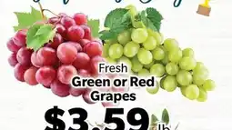 Living Fresh Market Fresh Green or Red Grapes offer