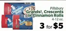 Living Fresh Market Pillsbury Grands!, Crescents or Cinnamon Rolls offer