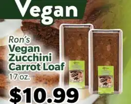 Living Fresh Market Ron's Vegan Zucchini Carrot Loaf offer