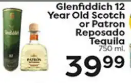 Rich's Fresh Market Glenfiddich 12 Year Old Scotch or Patron Reposado Tequila offer