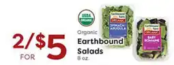 Rich's Fresh Market Organic Earthbound Salads offer