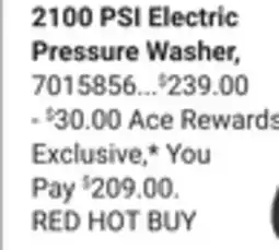 Ace Hardware CRAFTSMAN 2100 PSI Electric Pressure Washer offer