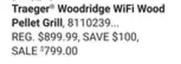 Ace Hardware Traeger Woodridge WiFi Wood Pellet Grill offer