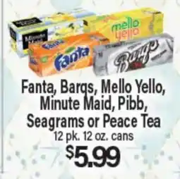Angelo Caputo's Fresh Market Fanta, Barqs, Mello Yello, Minute Maid, Pibb, Seagrams or Peace Tea offer