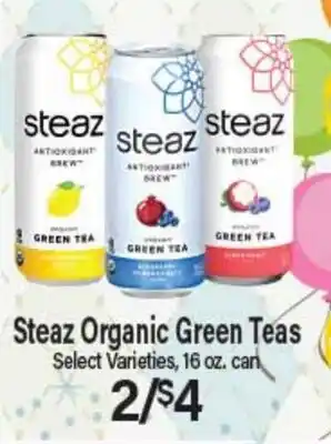 Angelo Caputo's Fresh Market Steaz Organic Green Teas offer