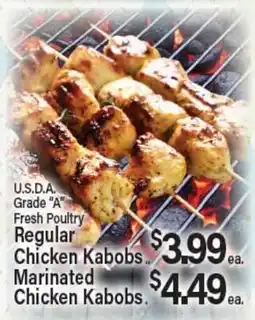 Angelo Caputo's Fresh Market USDA Grade A Fresh Poultry Regular Chicken Kabobs Marinated Chicken Kabobs offer
