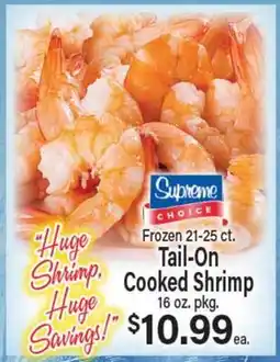 Angelo Caputo's Fresh Market Frozen 21-25 ct. Tail-On Cooked Shrimp offer