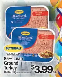 Angelo Caputo's Fresh Market All-Natural 85% Lean Ground Turkey offer