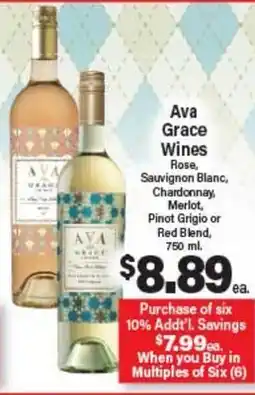 Angelo Caputo's Fresh Market Ava Grace Wines offer