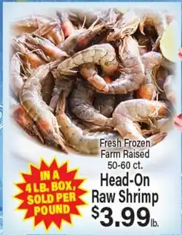 Angelo Caputo's Fresh Market Fresh Frozen Farm Raised Head-On Raw Shrimp offer