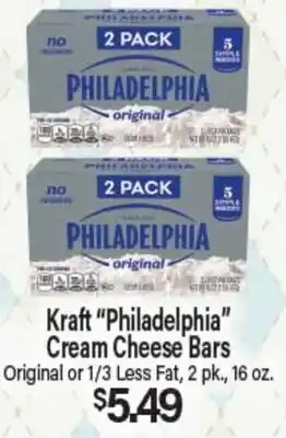 Angelo Caputo's Fresh Market Kraft Philadelphia Cream Cheese Bars offer
