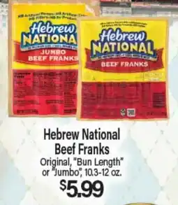 Angelo Caputo's Fresh Market Hebrew National Beef Franks offer
