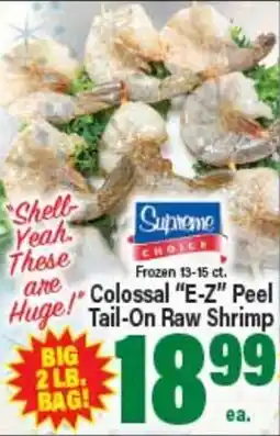 Angelo Caputo's Fresh Market Colossal E-Z Peel Tail-On Raw Shrimp offer