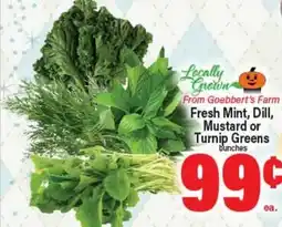 Angelo Caputo's Fresh Market From Goebbert's Farm Fresh Mint, Dill, Mustard or Turnip Greens offer