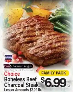 Angelo Caputo's Fresh Market Choice Boneless Beef Charcoal Steak offer