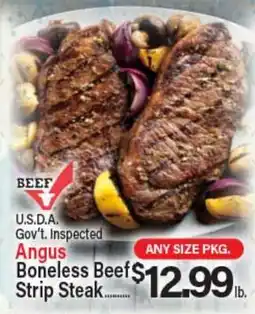 Angelo Caputo's Fresh Market Angus Boneless Beef Strip Steak offer