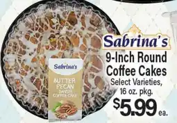 Angelo Caputo's Fresh Market Sabrina's 9-Inch Round Coffee Cakes offer