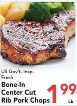 Eurofresh Market US Gov't. Insp. Fresh Bone-In Center Cut Rib Pork Chops offer