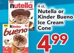 Eurofresh Market Nutella or Kinder Bueno Ice Cream Cone offer