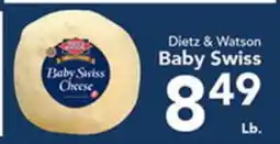 Eurofresh Market Dietz & Watson Baby Swiss Cheese offer