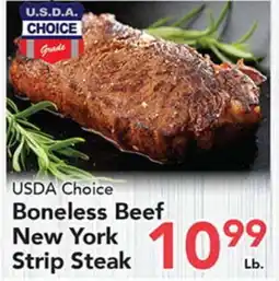 Eurofresh Market USDA Choice Boneless Beef New York Strip Steak offer