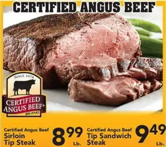 Eurofresh Market Certified Angus Beef Sirloin Tip Steak offer