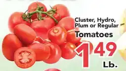 Eurofresh Market Cluster, Hydro, Plum or Regular Tomatoes offer