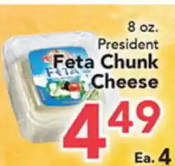 Eurofresh Market President Feta Chunk Cheese offer