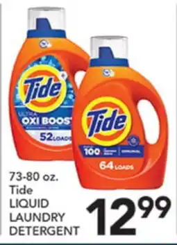 Pete's Fresh Market 73-80 oz. Tide LIQUID LAUNDRY DETERGENT offer