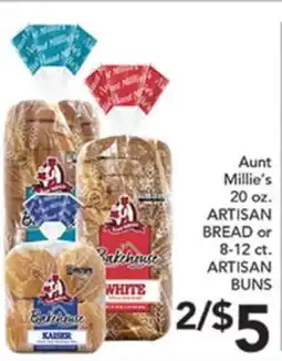Pete's Fresh Market Aunt Millie's ARTISAN BREAD or ARTISAN BUNS offer